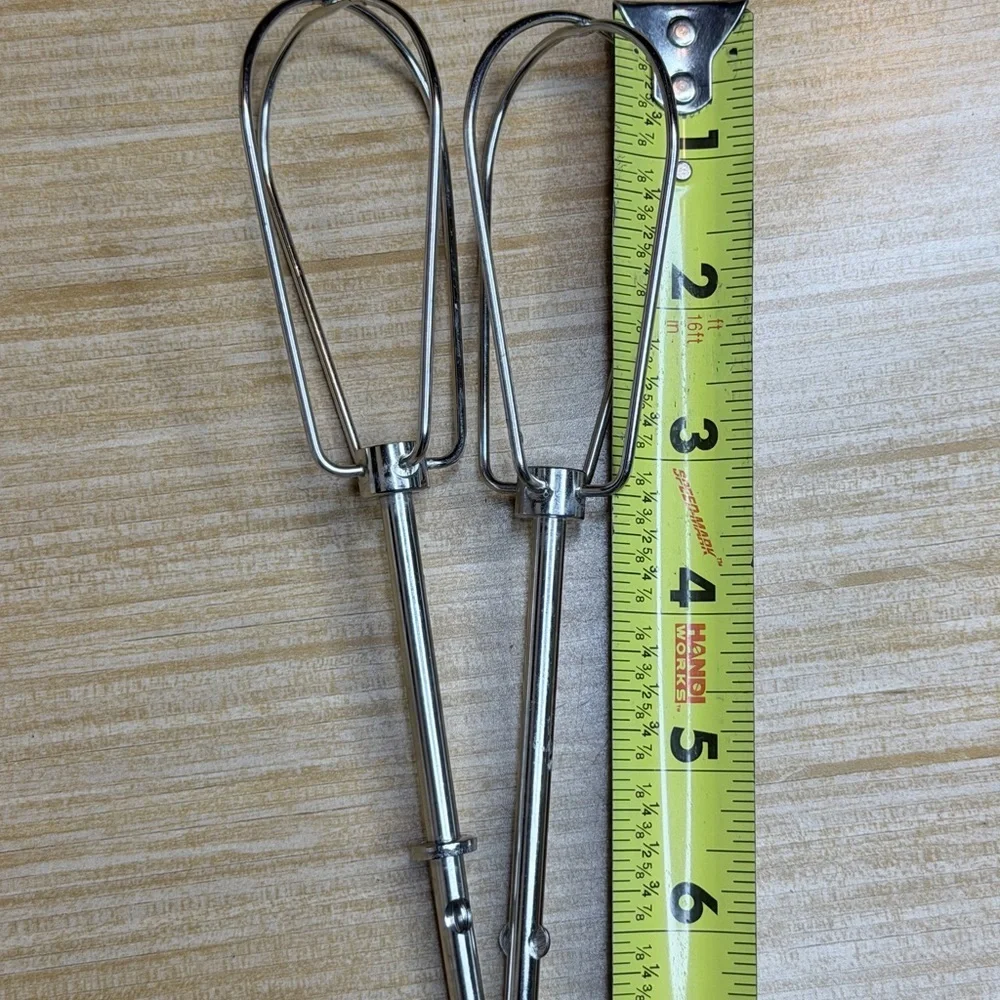 KitchenAid Hand Mixer turbo beaters Set Replacement Parts Silver Tone - Picture 7 of 10